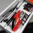 Large 75CM RC Helicopter Beginner Kids Toy 3.5CH Alloy LED Lights Remote Control Helicopter for Boys 8-12 Electric Remote Control Aircraft Airplane for Children Adults Gifts(2 Batteries (Red)