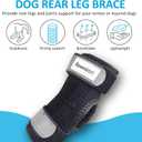 Dog Leg Braces for Rear Legs, Hock Brace for Back Legs with Metal Strips and Safety Reflective Straps for Short Legs, Joint Warps Support for Hind Legs Injuries Sprains Arthritis (Medium(1Pair)