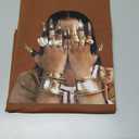 Retro Graphic Tank Top for Men Crew Neck Summer Sleeveless Tops Hippop Streetwear (Large, Chocolate Brown)