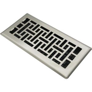 Air Floor Vent Adjustable Register 4x12 Inch Floor Register Vents for Home Floor Register Vents Brushed Nickel Color