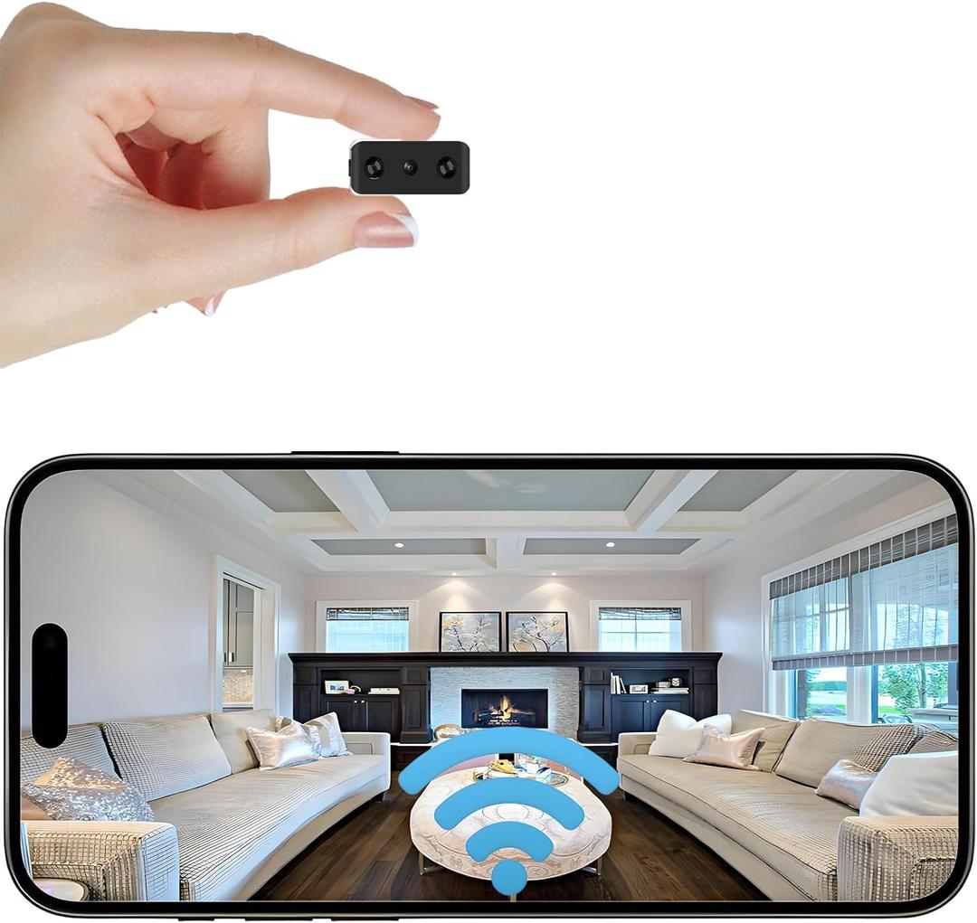 Mini Indoor WiFi Camera Home Security Room Body Cameras Nanny Cam Small Smart Home Outdoor Cams Pet Dog Baby Camera HD House Portable Camaras Motion Detection Night Vision Cam No Need WiFi Door Camara