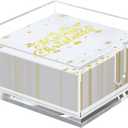 Transparent Acrylic Napkin Holder Clear Guest Paper Disposable Hand Towel Dispenser Tray Organizer For Table Home Kitchen Restaurant and Hotel Business (Square Clear 7")