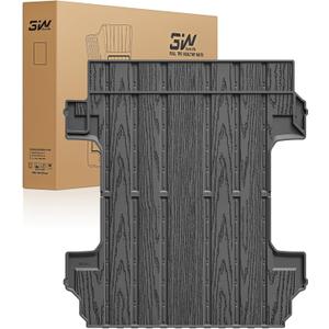 3W Truck Bed Mat Fit 2019-2024 2025 2026 Chevy Silverado 1500 & GMC Sierra 1500 6.6FT Standard Bed (Not Fit 5.5'/5.8'/6.8'/8.2' Bed) All Weather TPE Custom Fit Heavy Duty Pickup Accessories Trunk Mat