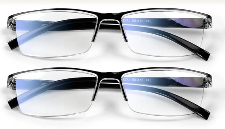 Gaoye +0.5 Executive Style Reading Glasses Men - Durable Readers with Blue Light Filtering- Comfortable Fit with TR90 Frames