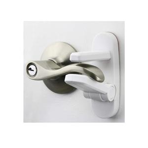 Door Lever Lock (2 Pack) – Prevents Toddlers from Opening Doors – Easy One-Hand Operation for Adults – Durable ABS with 3M Adhesive Backing – No Tools Needed for Install