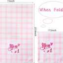 R HORSE 5Pcs Best Mom Kitchen Dish Towel Set Mother Pink Floral Absorbent Drying Dish Tea Towels Bar Hand Dishcloths Kitchen Rag Happy Mother's Day Decor for Bathroom Home Housewarming Supplies