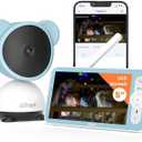 ieGeek 1080p Baby Monitor with Night Vision, 5" LCD Screen&Phone App Control, PTZ, 3000mAh Battery, Automatic Tracking, Cry&Motion Detection, Feeding Reminder, 2 Way Audio, Baby Gift