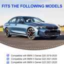 5PCS Real Carbon Fiber Gear Shift Panel Trim Compatible with 20192025 BMW 3 Series G20 & 20212025 BMW 4 Series G22 G23, Interior Decor Sticker Accessories for 330i 430i M340i M440i