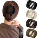 papasgix 4 PCS Flat Hair Clips, Flat Claw Clips for Women, French Strong Hold No Slip Grip Hair Claw Clips (Matte)