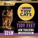Purina Tidy Cats Performance Plus Feet Unscented Low Tracking, Clumping, Odor Control Kitty Litter - 22 lb. Box