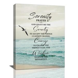 Extra Large Wall Art for Living Room Framed, Serenity Prayer Oversized Wall Decor Pictures, Christian Religious Canvas Print Painting, Framed Artwork Bedroom Office Home Decor 30"x60"