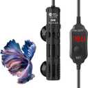 AquaMiracle Submersible Aquarium Heater, 50W Fish Tank Heaters with LED Digital Temp Display, Dry-Run Auto Power-Off & Overheat Protection, for Freshwater and Saltwater Tanks (5-10 Gal)
