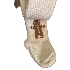 2 Knitted Gingerbread Stockings
