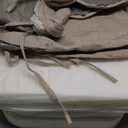 AAAAAcessories D-Shaped Chair Cushions, 2" Thick Dining Chair Pads with Ties and Removable, Machine-Washable Cover, 17" x 16", Set of 6, Oatmeal Beige