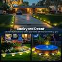 SOLPEX 10 Pack Solar Ground Lights Outdoor Waterproof, Solar Powered Pathway Lights, Landscape Lighting for Garden Walkway Driveway Backyard Decor (Warm White)