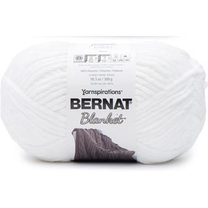 Bernat Blanket White Yarn - 1 Pack of 10.5oz/300g - Polyester - 6 Super Bulky - 220 Yards - Knitting/Crochet