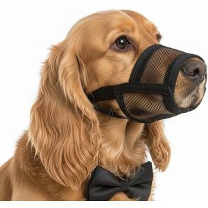XL Dog Muzzle for Large Dogs Breathable Air Mesh Muzzle for Large Sized Dog | Mussels for Dogs Grooming | Muzzles to Prevent Biting Barking Chewing | Allows Panting and Drinking