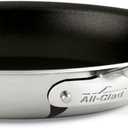 All-Clad D5 10 Inch Brushed Stainless Steel Pro Non Stick Frying pan, 5-Ply Stainless Steel Pan, Induction, Oven Broiler Safe 500F, Pancake Egg Pan, Skillet, Professional Cookware, Silver