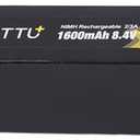 TATTU 8.4V NiMH Airsoft Battery,1600mAh Butterfly Nunchuck Stick Battery with TMY Connector for Airsoft Gun