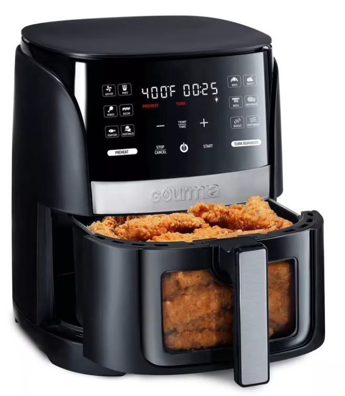 Gourmia, Digital Window Air Fryer, 6-QT, 12 Presets