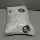 NICETOWN White Sheer Linen Curtains for Living Room 84 inch Length 2 Panels Set, Grommet Semi Sheer Privacy with Light Filtering Flax Window Treatments for Bedroom, W52 x L84