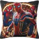 Spider Cartoon Pattern Decorative Pillows, Cute Unique Cartoon Print Throw Pillows, Soft Square Cushion 18x18 Inch for Bedroom Sofa Home Decor