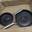 OXO Professional 8" and 10" Frying Pan Skillet Set, Hard Anodized Ceramic Nonstick Cookware PFAS-Free, Stainless Steel, Induction Suitable, Diamond Reinforced Coating, Dishwasher and Oven Safe, Black