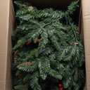 2 Pack 24 Inch Christmas Urn Filler, Dual Color Change & Timer Christmas Tree with Pinecones Red Berries Tripod Stake Battery Operated 8 Mode for Porch Outdoor Xmas Trees Christmas Decorations