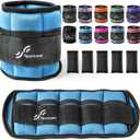 Sportneer Adjustable Ankle Weights 1 Pair 2 4 6 8 10Lbs Leg Weight Straps for Women Men, Weighted Ankle Weights Set for Gym, Fitness, Workout, 1-5 lbs Each Ankle, 1 Pair 2-10 lbs