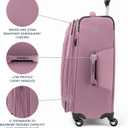 Travelpro Maxlite 5 Softside Expandable Luggage with 4 Spinner Wheels, Lightweight Suitcase, Men and Women, Orchid Pink Purple, Checked-Medium 25-Inch