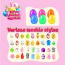 48Pcs Prefilled Easter Eggs with Animal Mochi Squishy Stress Relief , Kawaii Easter Basket Stuffers, Party Favors, Classroom Prizes (Multicolor 48Pcs)