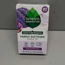 Seventh Generation Dryer Sheets Fabric Softener Fresh Lavender Scent with 100% Essential Oils and Botanical Ingredients 80 Sheets (Pack of 4)