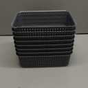 NETANY Plastic Storage Baskets  8 Pack, Gray, Durable, Easy to Use, Flexible, MultiPurpose, Ideal for Closets, Cabinets, Shelves, Countertops