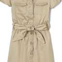 French Toast Girls' Short Sleeve Safari Dress Size 10