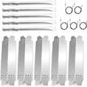 Grill Replacement Parts for Nexgrill 720-0888, 720-0888N, 720-0830H Grill Models, Stainless Steel Grill Burner Tubes, Heat Shield Tent Plates and Grill Ignitors Kit Replacement Parts, 5 Pack
