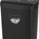 12-Sheet Cross-Cut Paper Shredder for Home Office, P-4 High Security Document Shredder for Credit Cards & Staples, 5.5 Gallon Bin with Transparent Window, ETL Certified Anti-Jam Protection, Black
