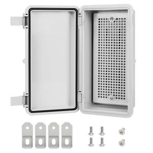Junction Box ABS Plastic IP65 Waterproof Dustproof Universal Electrical Enclosure Hinged Shell Outdoor and Indoor Usage Project Box, 7.9"x 3.9"x 2.7"(200x100x70mm), Grey