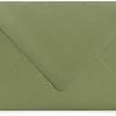 Olive A7 Euro Curved Flap Invitation Envelopes - Pack of 50