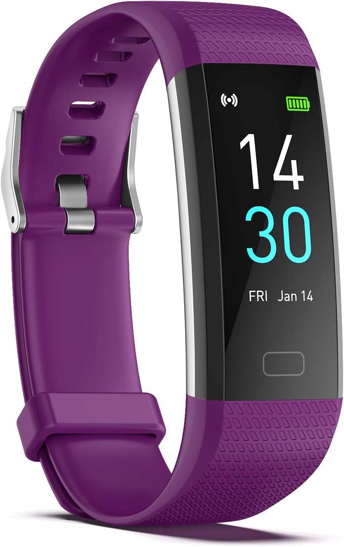 Fitness Tracker with Step/Distance/Calories Counter, Activity Tracker with Heart Rate Monitor, Slim Style Watch IP68 Waterproof, Sleep Monitor Tracker, Pedometer Watch for Women Men, Compatible With Wrists from 4.7 Inch to 8.2 Inch