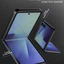 Foluu Slim Fit Case for Samsung Galaxy Z Flip 7, Ultra Thin Matte PC with Non-Slip Grip Full Protection Protective Cover for Samsung Galaxy Z Flip7 5G 2025 (Black)