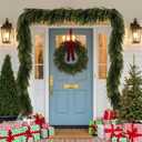 N&T NIETING 6FT Christmas Norfolk Pine Garland Real Touch Pine Artificial Faux Greenery Garlands Winter Christmas Garland for Table Mantle Fireplace Holiday Indoor Outdoor Xmas Decorations (6 Pcs)