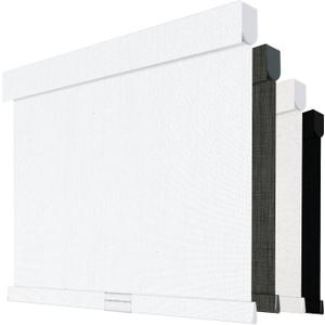 Boolegon Cordless Blackout Roller Shades for Windows, Free-Stop Linen Shades with Valance, Thermal Insulated Fabric, UV Protection Roller Blinds for Home, Office (White, 31" W x 72" H)