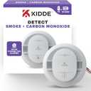 Kidde Hardwired Smoke & Carbon Monoxide Detector, 10-Year Battery Backup, Interconnectable LED Warning Light Indicators