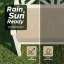 Outdoor Bench Cushion, Water-Resistant & Fade-Resistant, Porch Swing Cushions with Ties, Patio Furniture Seat Pads for Garden Loveseat Settee, Removable Cover Non-Slip Bottom, 48 x 16 Inch, Natural