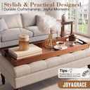 Joy&Grace Acacia Large Charcuterie Board with Handles 34 Inch Serving Tray