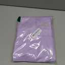 TOPDesign 1-Pack Canvas Tote Bag with an External Pocket, Reusable Grocery Shopping Bag, Top Zipper Closure, Daily Essentials (Lavender)