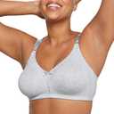 Bali Women's Double Support Wireless Bra, Full-Coverage Cotton T-Shirt Bra, Our Best Everyday Style (40DD)