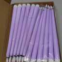 Macarrie 24 Packs Flameless Taper Candles Battery Operated Fake 11 Inch Long Candlelight LED Flameless Candlesticks Flickering Tapered for Spring Summer Wedding(Lavender Purple)