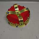 Kangaroo Royal Gold King Crowns for Men & Women - Medieval Prince Plastic Crown - King Costume Headpiece for Halloween, Christmas, Cosplay Dress up Gold Crown Decor Apparel