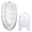 Infant Baby Lounger Replaceable Cover co-Sleeping Newborn Baby Nest Backup Cover Breathable Machine Washable (Blue Star)